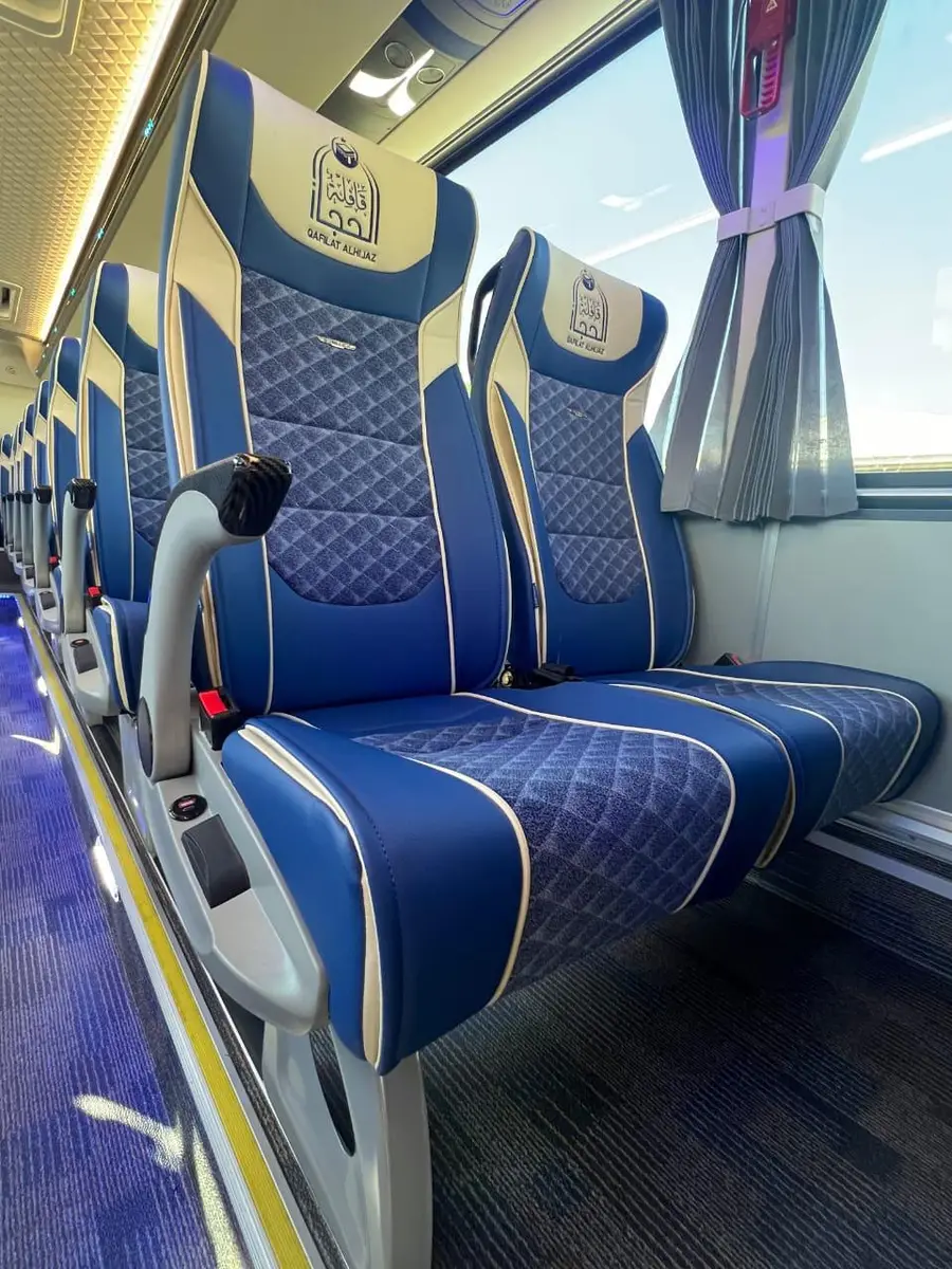 Interior kursi bus Qafilat Alhijaz